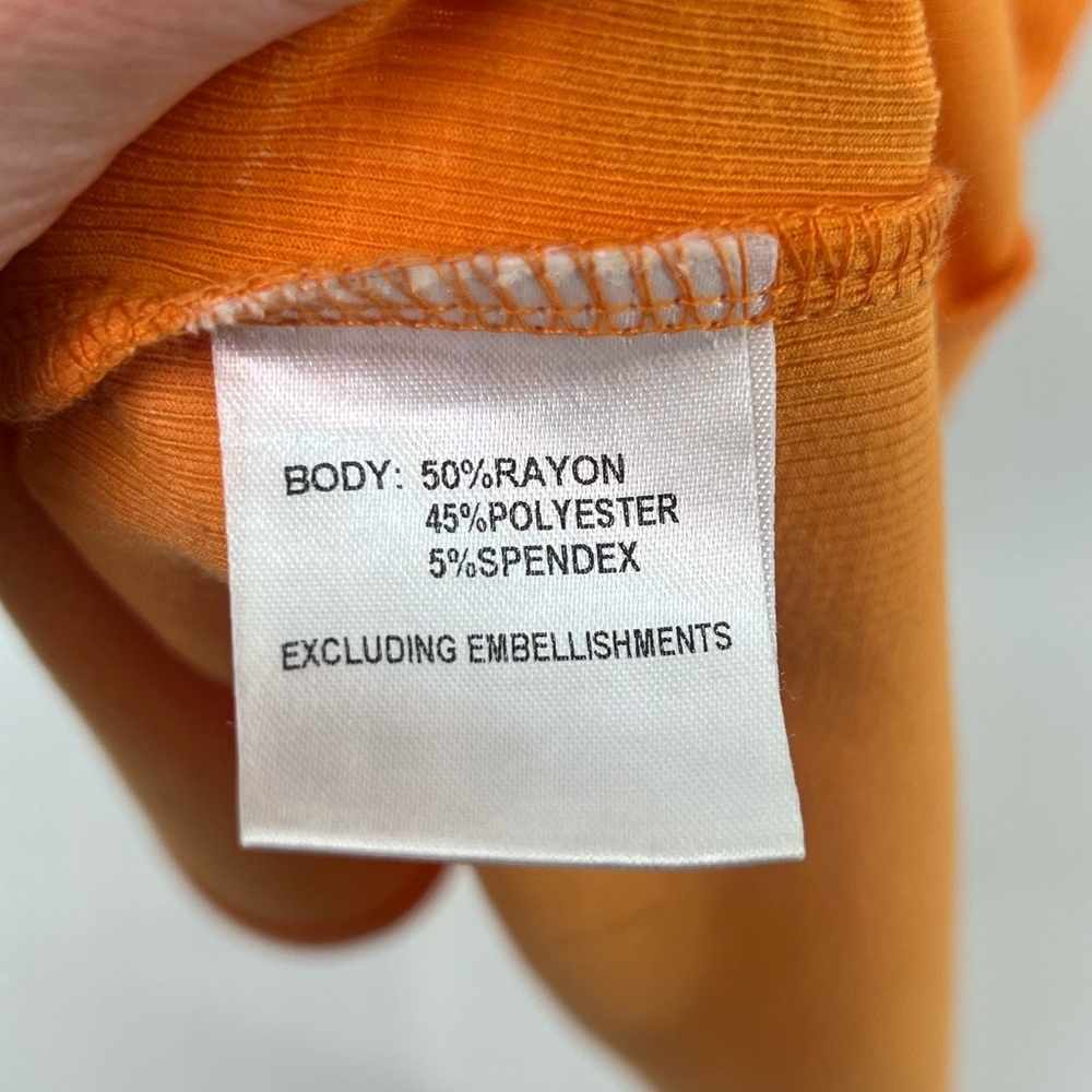 Princess Polly Louie Bright Orange Side Cutout Ribbed Midi Dress AU 10 US 6 - Picture 12 of 12